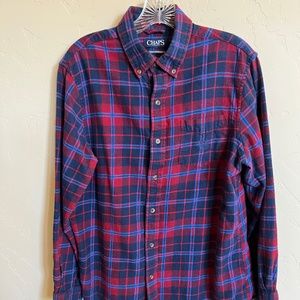 Chaps Performance Flannel LS Shirt - Size M